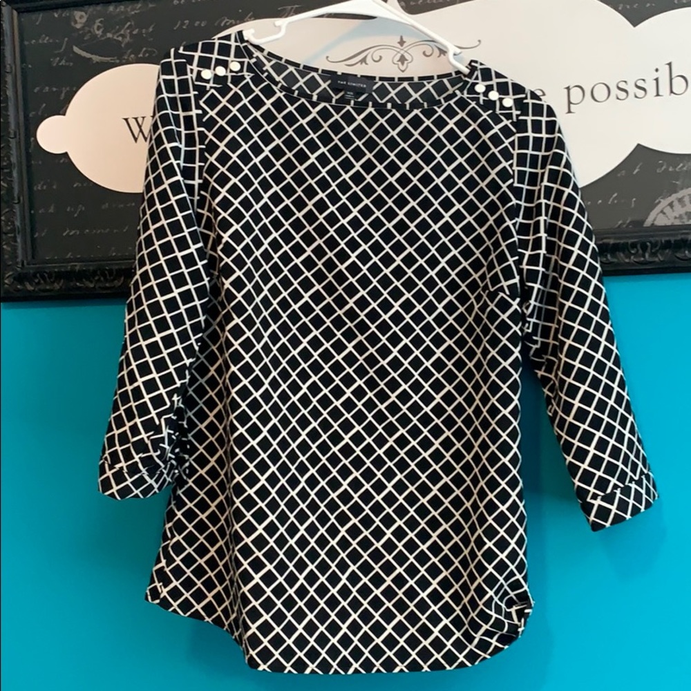 Black and white blouse